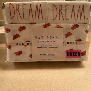 Rae Dunn Queen Size Sheet Set Watermelon Pattern